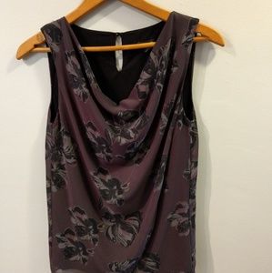 Ann Taylor Sleeveless Draped Shell